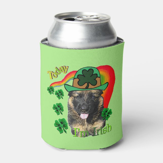 German Shepherd St Patricks Day Geschenke Dosenkühler (Kanne Vorderseite)