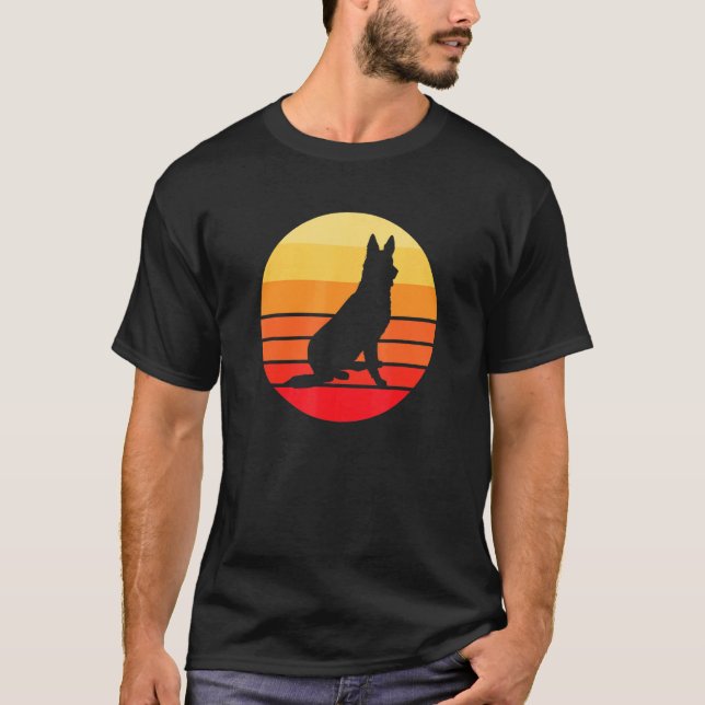 German Shepherd Sunset T-Shirt (Vorderseite)