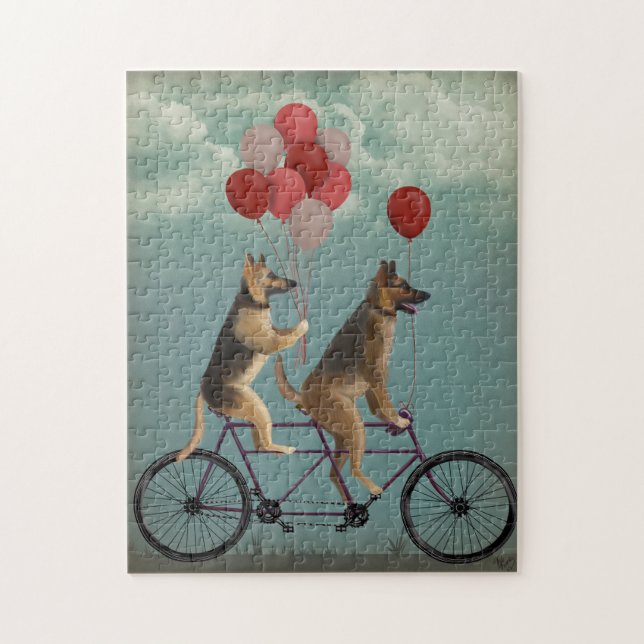 German Shepherd Tandem Puzzle (Vertikal)