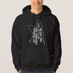 German Shepherd Tilt Head Hund Niedlich elsässisch Hoodie
