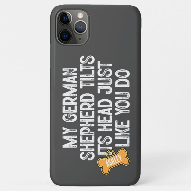 German Shepherd Tilts Head Funny Quote Dog Vater M Case-Mate iPhone Hülle (Rückseite)