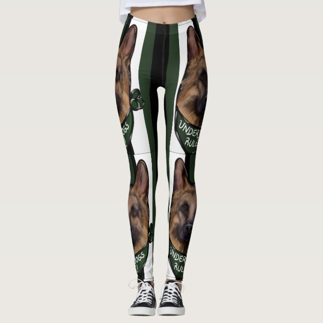 German Shepherd Underdog Leggings (Vorderseite)