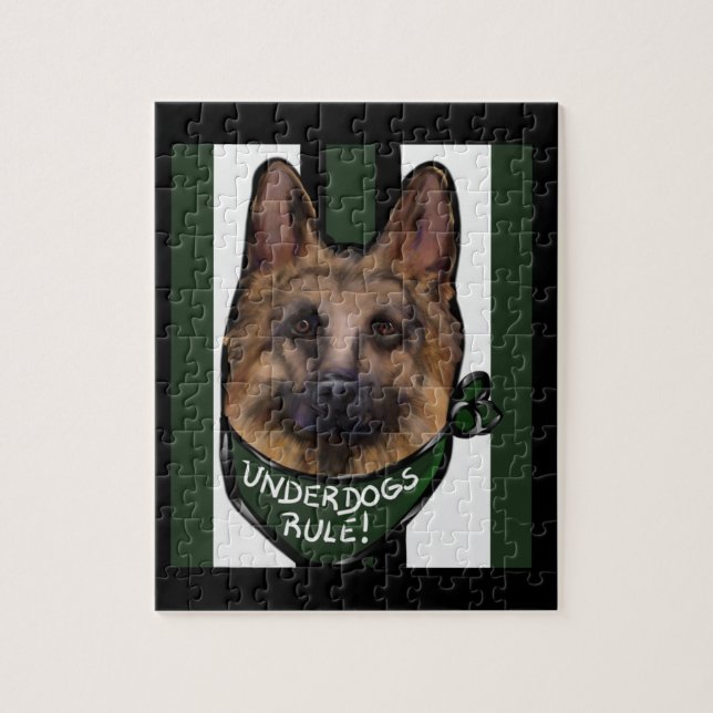 German Shepherd Underdog Puzzle (Vertikal)