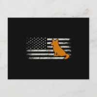 German shepherd us flag
