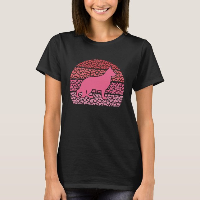 German Shepherd Valentine's Day My Dog Is My Valen T-Shirt (Vorderseite)
