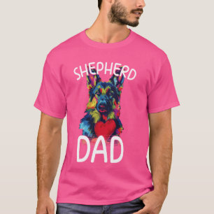 German Shepherd Vater Design Pop Art Mens German S T-Shirt