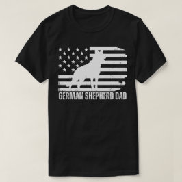 German Shepherd Vater USA Flag, Patriotic Dog Pate T-Shirt