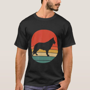 German Shepherd Vintag Dog Silhouette 60er 70er Do T-Shirt