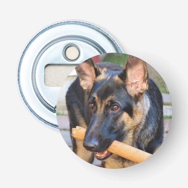 German Shepherd von Shirley Taylor Flaschenöffner (Vorderseite)