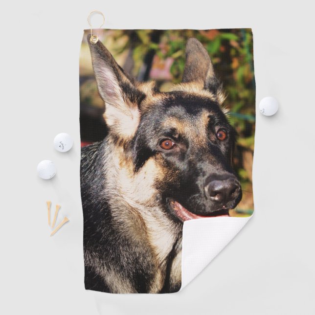 German Shepherd von Shirley Taylor Golfhandtuch (Insitu)