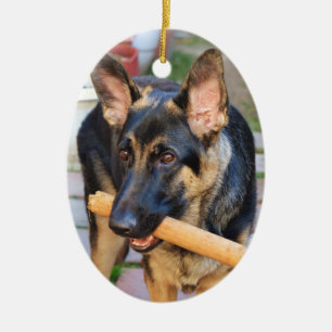 German Shepherd von Shirley Taylor Keramik Ornament