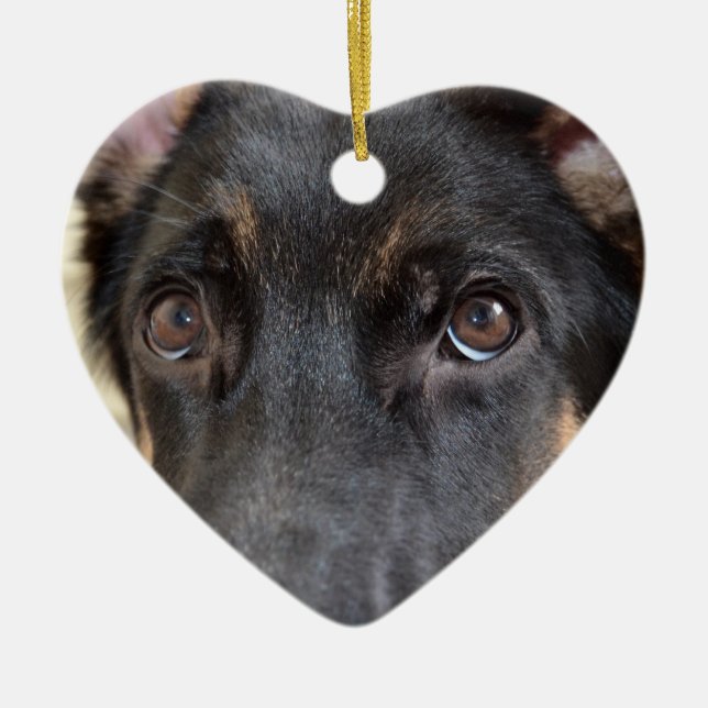 German Shepherd von Shirley Taylor Keramikornament (Vorne)