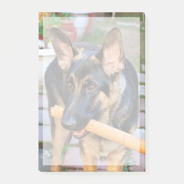 German Shepherd von Shirley Taylor Post-it Klebezettel (Vorderseite)