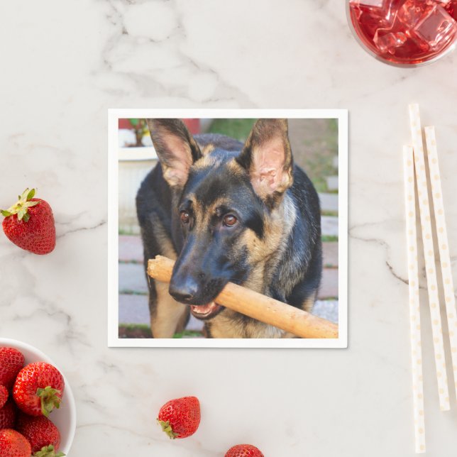 German Shepherd von Shirley Taylor Serviette (Beispiel)