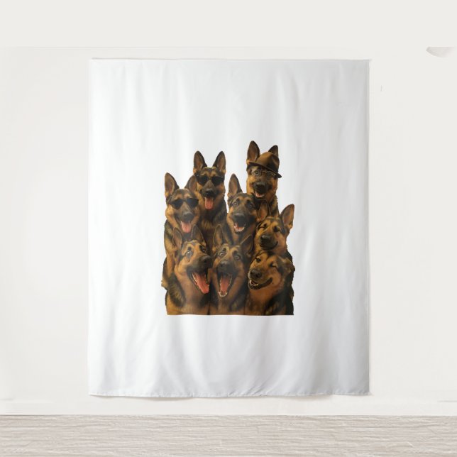 German Shepherd Wandteppich (Vorderseite)