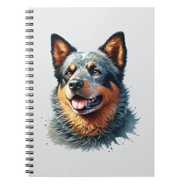 German Shepherd Watercolor Portrait  Notizblock (Vorderseite)