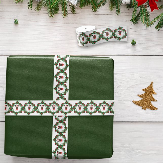 German Shepherd Watercolor Weihnachtsmannmütze Wei Ripsband (Von Creator hochgeladen)