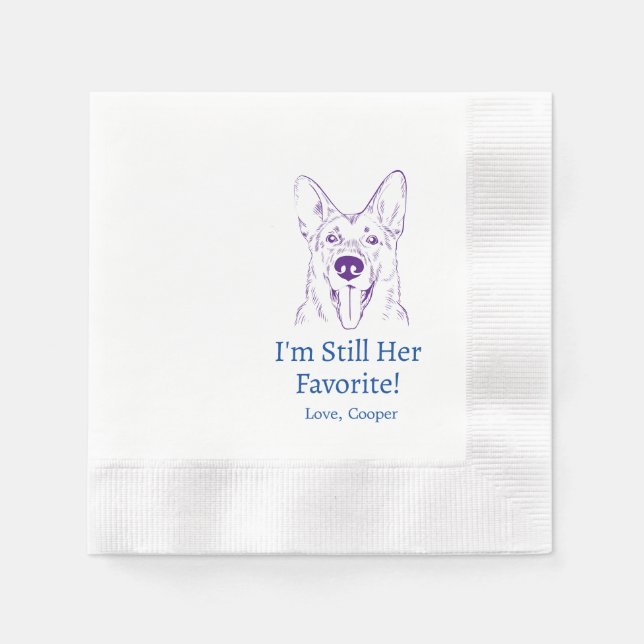 German Shepherd Wedding Napkins Serviette (Vorderseite)