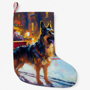 German Shepherd Weihnachtsfeiertage Kleiner Weihnachtsstrumpf