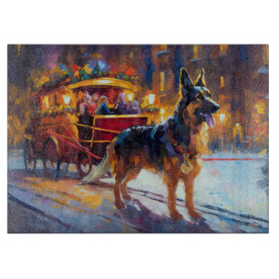 German Shepherd Weihnachtsfeiertage Schneidebrett