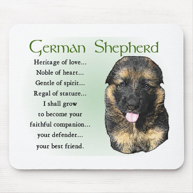 German Shepherd Welppy Gifts Mousepad (Vorne)