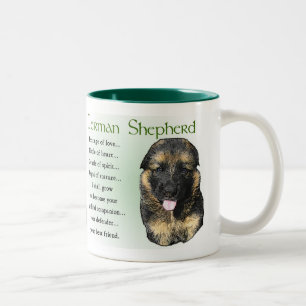 German Shepherd Welppy Gifts Zweifarbige Tasse