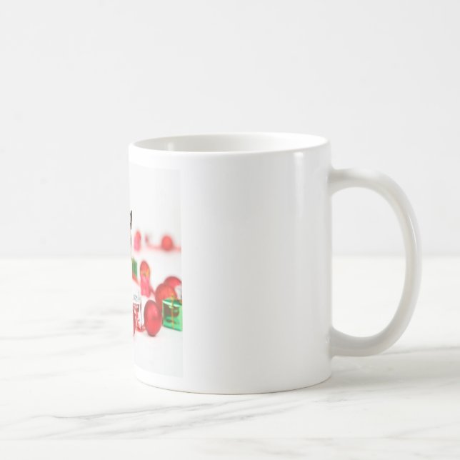 German Shepherdog w Christmas Gifts Weihnachtsmann Tasse (Rechts)