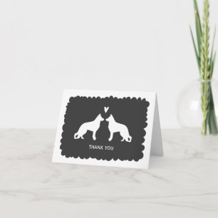 German Shepherds Wedding Vielen Dank Dankeskarte