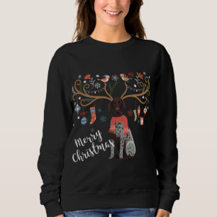 German Shorthair Pointer Christmas Rentier Dog Sweatshirt