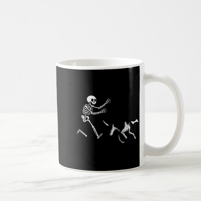 German Shorthaired Inter Running Skeleton Hallowee Kaffeetasse (Rechts)