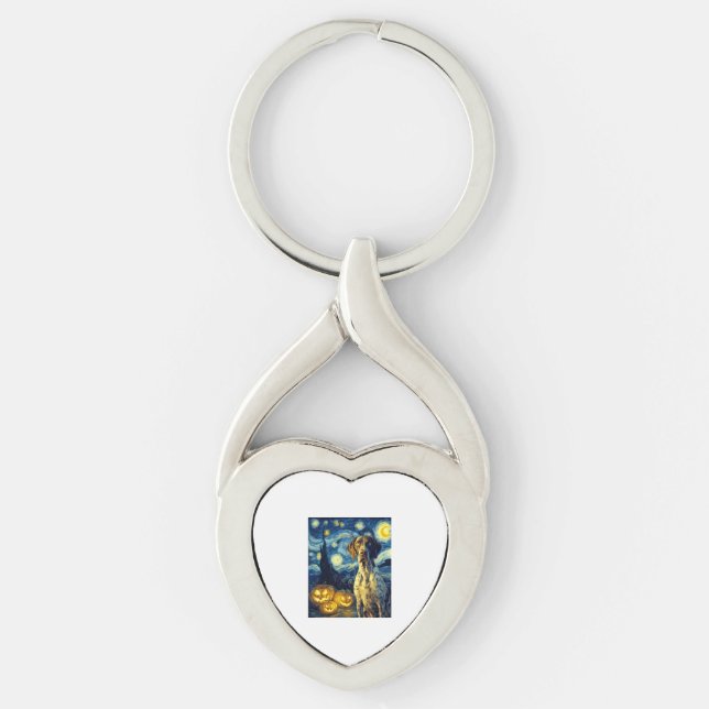 German Shorthaired Pointer 1 Cute Dog Halloween Ja Schlüsselanhänger (Vorderseite)