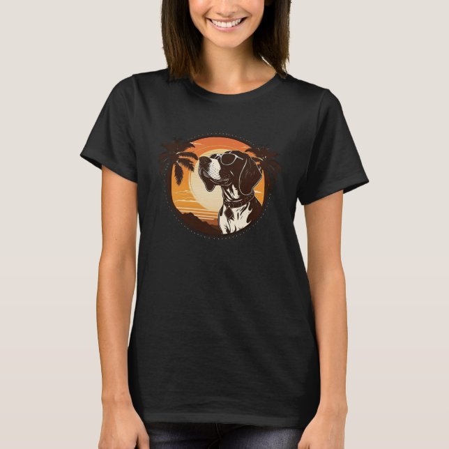 german shorthaired pointer Cute Cool Sunglasses T-Shirt (Vorderseite)