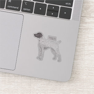 German Shorthaired Pointer dog cartoon Aufkleber