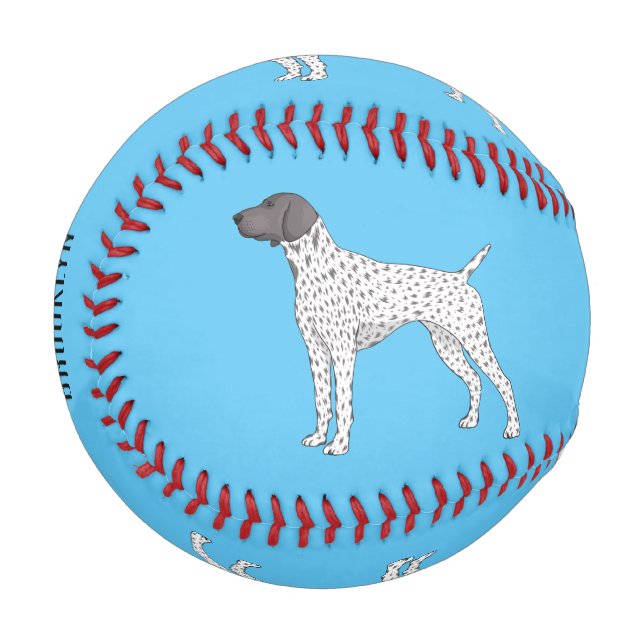 German Shorthaired Pointer dog cartoon Baseball (Vorderseite Links)