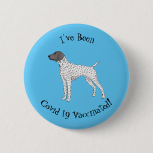 German Shorthaired Pointer dog cartoon Button