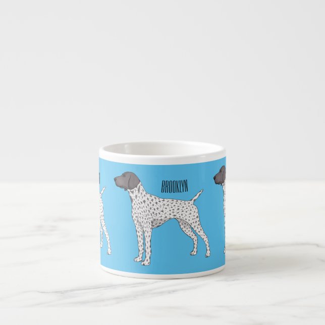 German Shorthaired Pointer dog cartoon Espressotasse (Vorderseite)