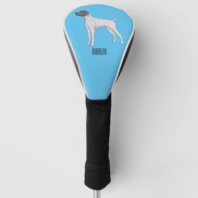 German Shorthaired Pointer dog cartoon Golf Headcover (Vorderseite)