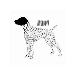 German Shorthaired Pointer dog cartoon Gummistempel