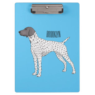 German Shorthaired Pointer dog cartoon Klemmbrett