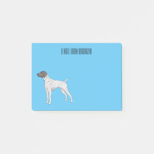 German Shorthaired Pointer dog cartoon Post-it Klebezettel
