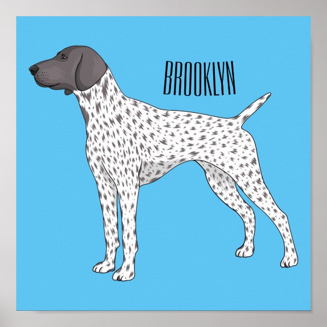German Shorthaired Pointer dog cartoon Poster (Vorne)