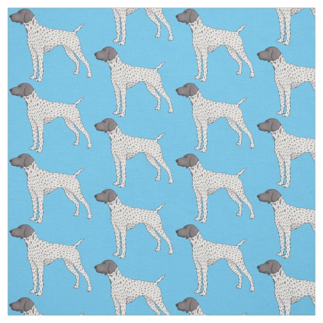 German Shorthaired Pointer dog cartoon Stoff (Muster)