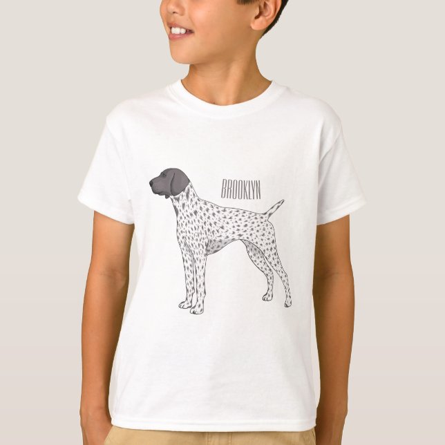 German Shorthaired Pointer dog cartoon T-Shirt (Vorderseite)