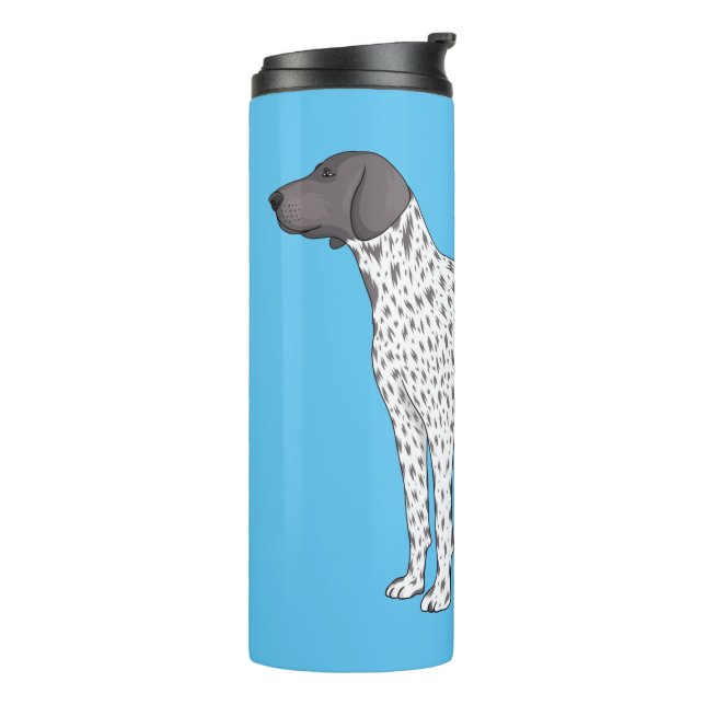 German Shorthaired Pointer dog cartoon Thermosbecher (Nach links gedreht)