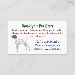 German Shorthaired Pointer dog cartoon Visitenkarte