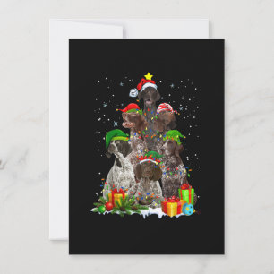 German Shorthaired Pointer Dog Christmas Tree Merr Einladung
