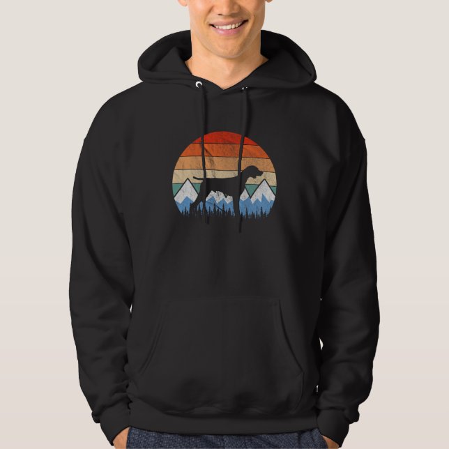 German Shorthaired Pointer Dog Mountain Hiking Ret Hoodie (Vorderseite)