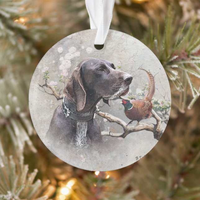 german shorthaired pointer, gsp ornament (Baum)