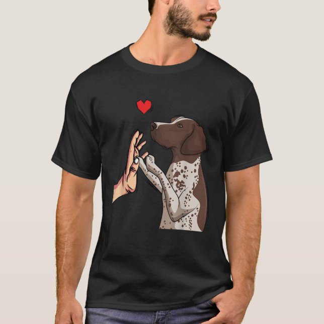 German Shorthaired Pointer Love GSP Dog Mom Girls  T-Shirt (Vorderseite)