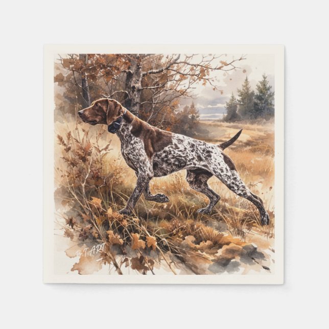  German Shorthaired Pointer  Serviette (Vorderseite)